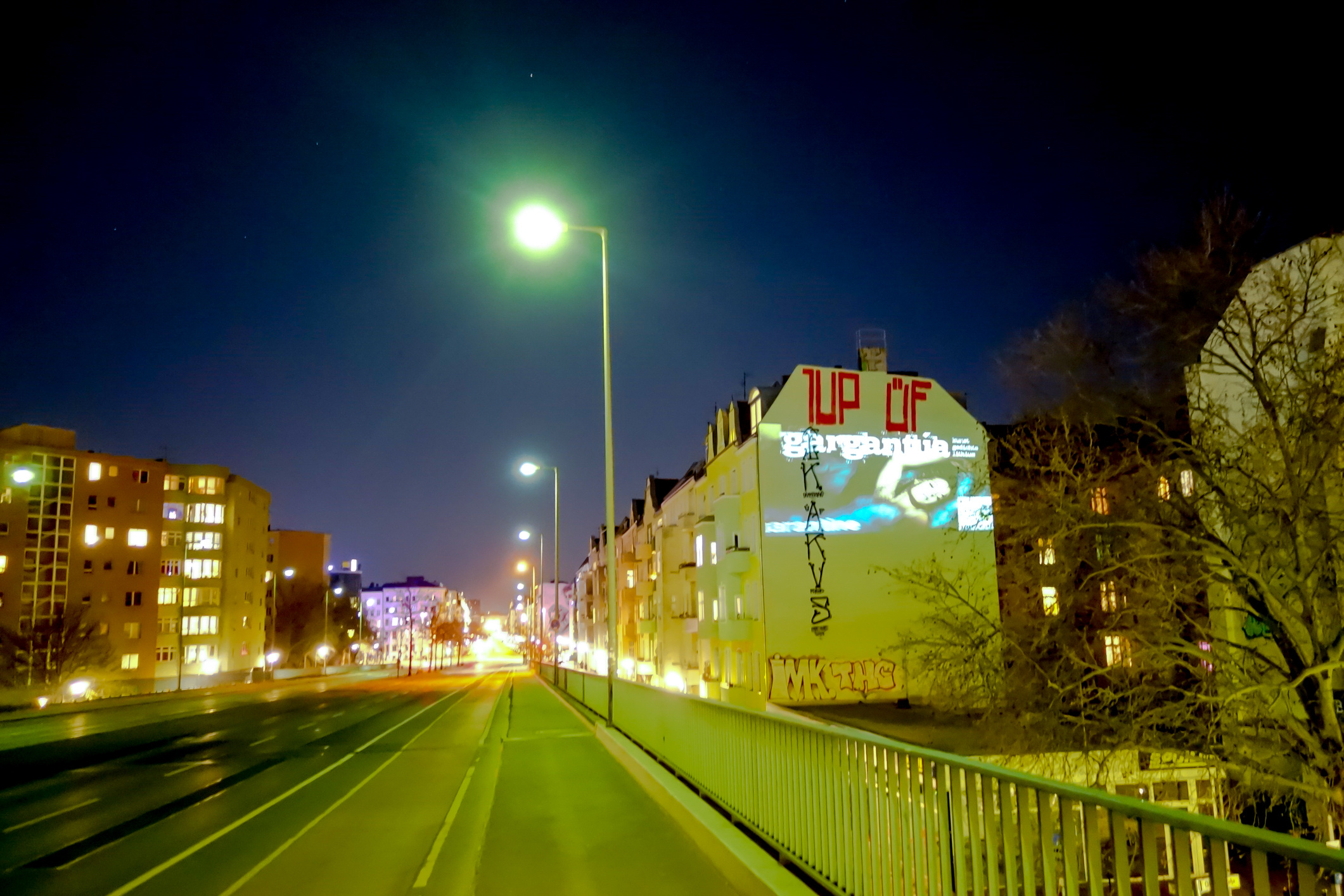 Gargantua-lockdown 3edition Gargantúa guerrilla projection during 2020 lockdown, Berlin.